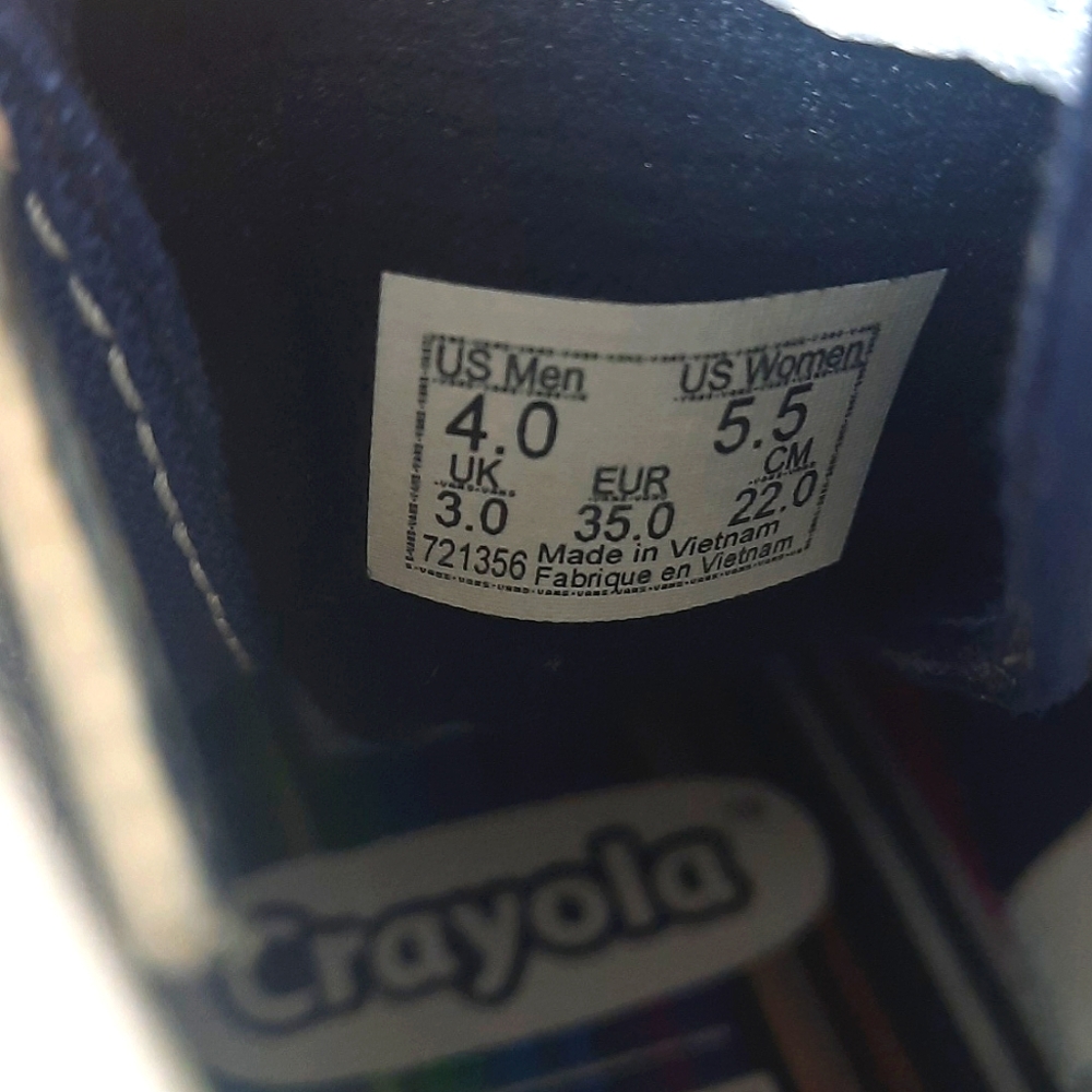 Vans Off The Wall Crayola Mens Shoes Size 4 Womens Size 5.5 Hightop Sk8 Sneakers - Picture 11 of 11